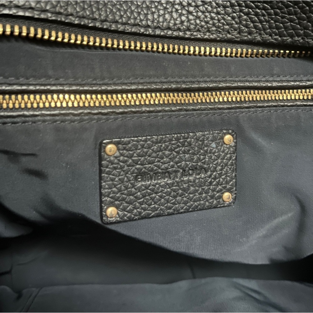 Bimba y Lola black leather woven side panel tote shoulder bag - Picture 13 of 15
